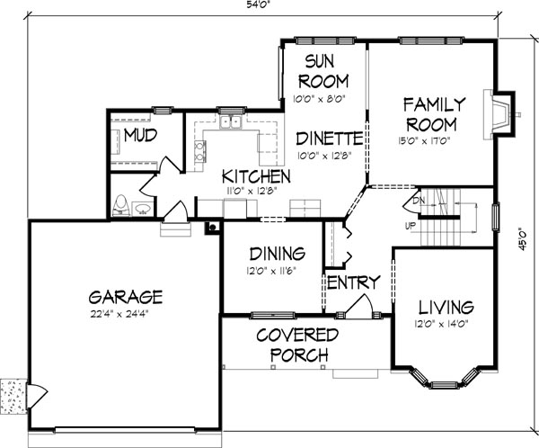 Main Floor Plan image of The Windsor House Plan
